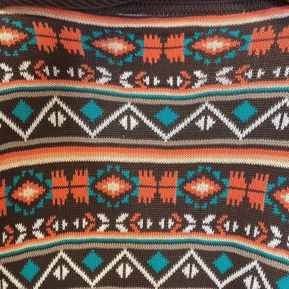 Aztec Powder River Outfitters Cardigan Duster Tribal Sweater - Picture 4 of 12